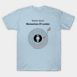 WEREWOLVES OF LONDON LYRICS ILLUSTRATIONS T-Shirt